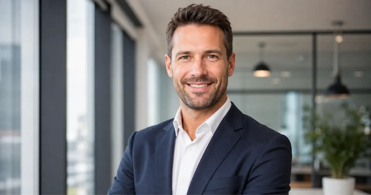Professionelles Business-Porträt-Shooting in einem Unternehmen – symbolisch für authentische Unternehmensfotografie.