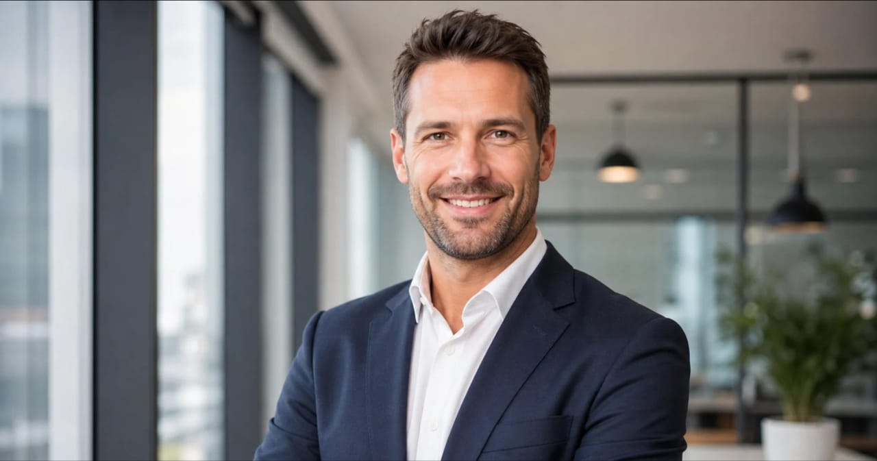 Professionelles Business-Porträt-Shooting in einem Unternehmen – symbolisch für authentische Unternehmensfotografie.